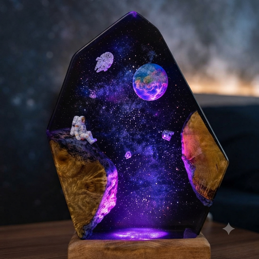 Lámpara De Resina Del Espacio