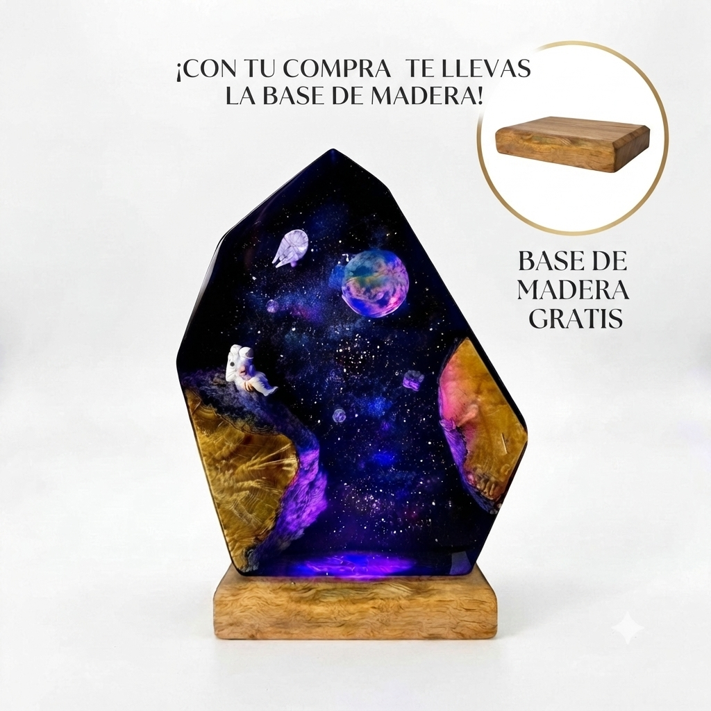 Lámpara De Resina Del Espacio