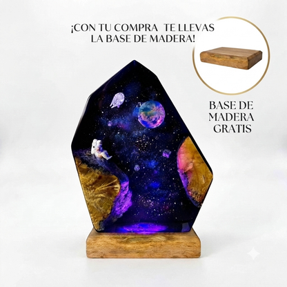 Lámpara De Resina Del Espacio
