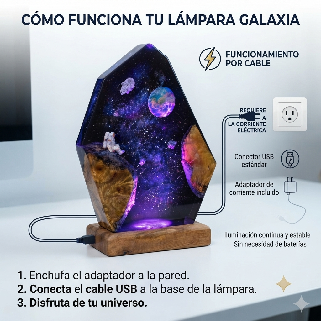 Lámpara De Resina Del Espacio